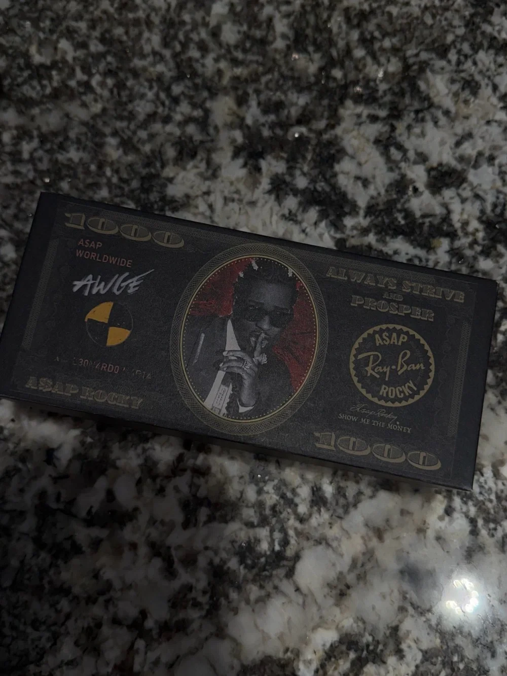 Ray-Ban Black and Gold Sunglasses Case - ASAP Rocky Edition
